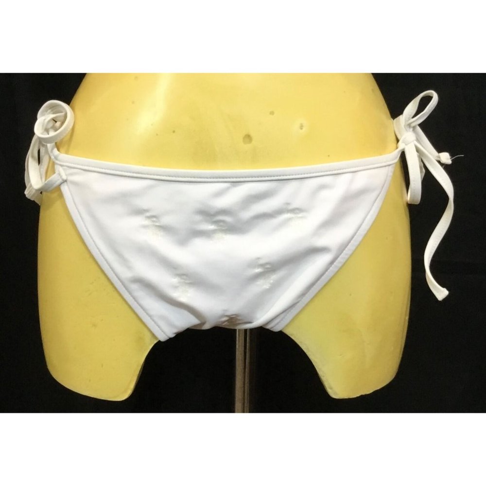 New White String Bikini XL Swim Bottom Pony Logo Tie Bathing Suit US Polo Assn N - Picture 2 of 12